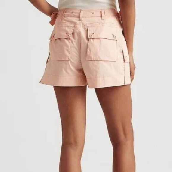 NWT Ralph Lauren Twill Cargo Chino Cotton Stretch Shorts Pale Pastel Pink SZ 10 - Picture 3 of 10